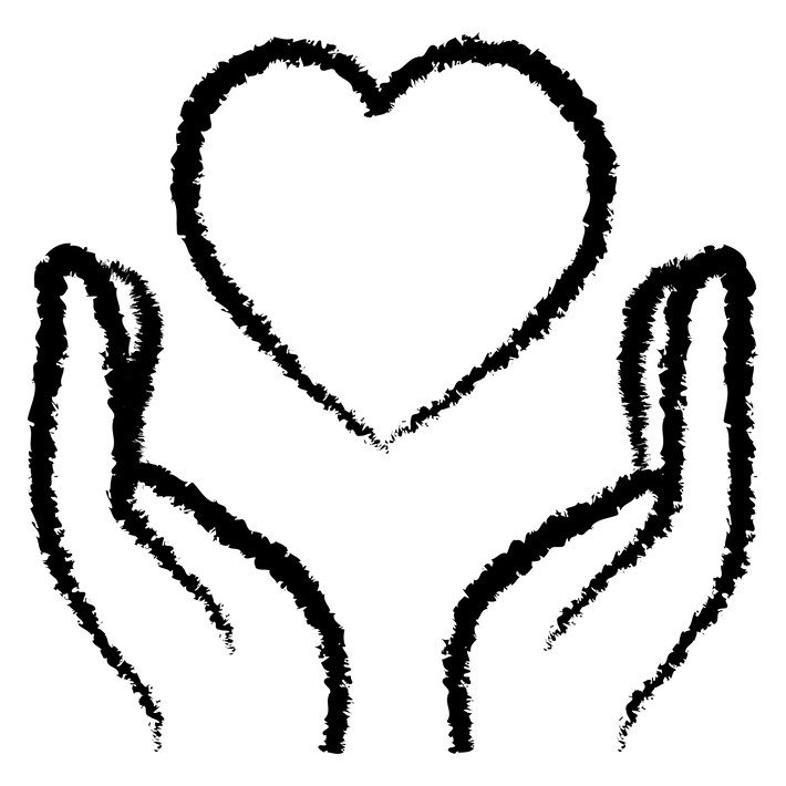 Hands and heart icon