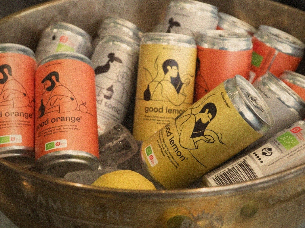 good sodas cans in a champagne cooler